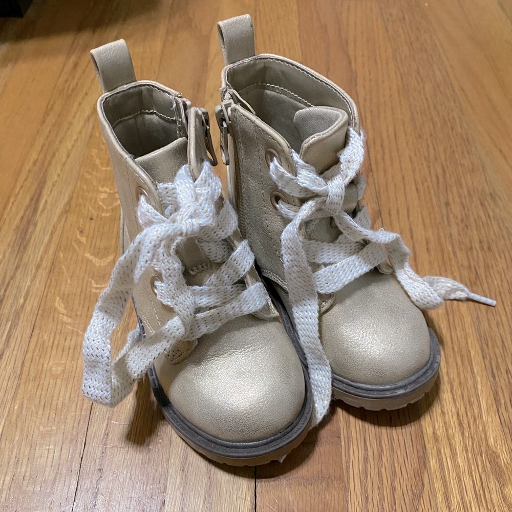 Cat & Jack Gold Boots size 5